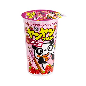 MEIJI 洋洋棒餅乾 附糖粒 草莓口味(杯裝*5杯/組)