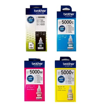 BROTHER BT6000BK+BT5000C+BT5000M+BT5000Y原廠盒裝墨水(1組4色) 適用:DCP-T300/DCP-T500W/MFC-T800W