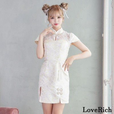 LoveRich ラブリッチ 龍柄 レース チャイナドレス スリット