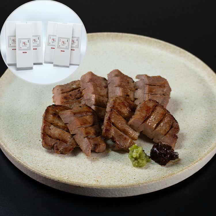 宮城 「陣中」 仔牛の牛タン丸ごと一本塩麹熟成セット 2種（240g×3）（120g×3) ※離島は配送不可