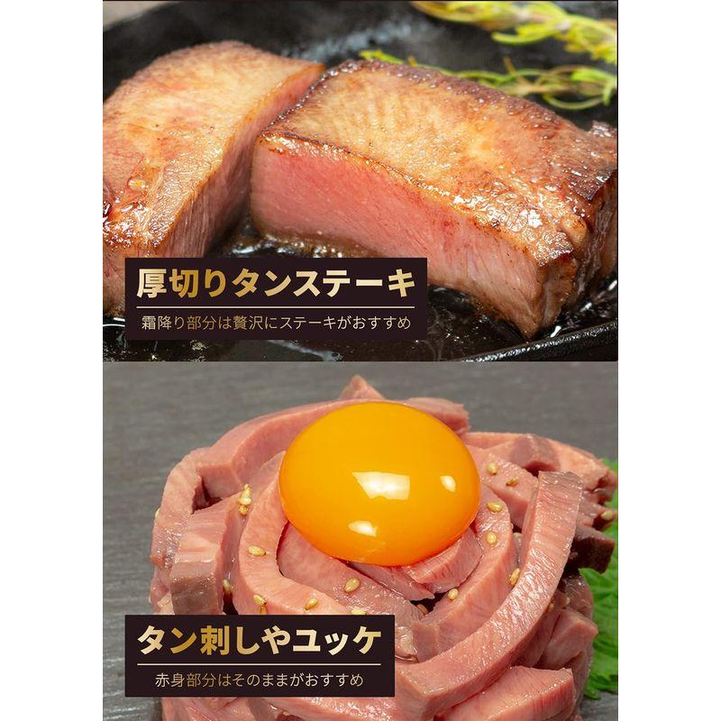 陣中 牛タン ブロック そのまま 食 丸ごと一本 様々な部位を食べ比べ 仙台 牛タン専門店 600g（6人前） そのままでも食べられる 塩麹