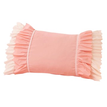 水洗棉枕套一對裝家用網紅荷葉花邊枕頭套公主風單人枕芯內膽套女