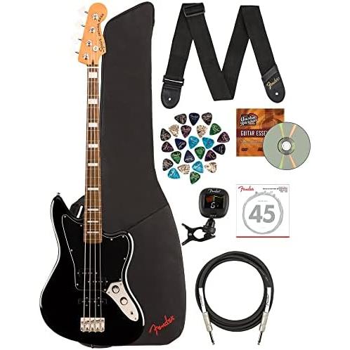 フェンダーSquier Classic Vibe Jaguar Bass Black Bundle with Gig Bag, Instrumen