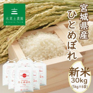 新米 令和5年産 米 お米 宮城県産 ひとめぼれ 精米 30kg (5kg×6袋)