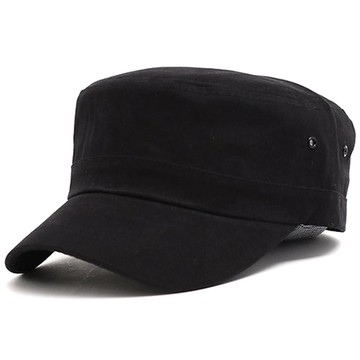 Iamcap 棉質絨布素色男女通用軍帽/棒球帽  黑色  均碼(頭圍57~59cm)