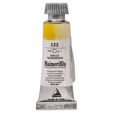 MaIMeRI 美利 藍管狀水彩顏料 S1 122 TRANSP YELLOW 透明黃  12ml  1色