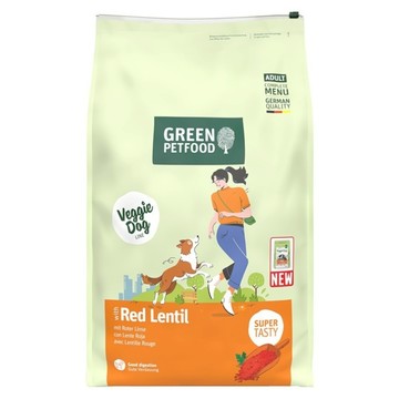 GREEN PETFOOD 綠自然 機能素食 無麩質低敏成犬飼料  10kg  1個  紅扁豆