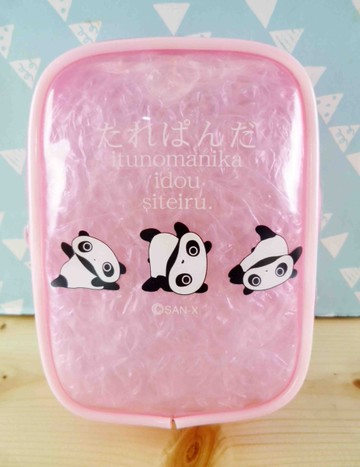 【震撼精品百貨】たれぱんだ_趴趴熊~透明化妝包-粉