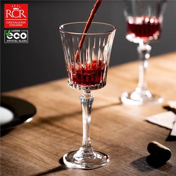 意大利rcr水晶玻璃紅酒杯家用奢華灑具葡萄酒杯復古高腳杯帶杯架