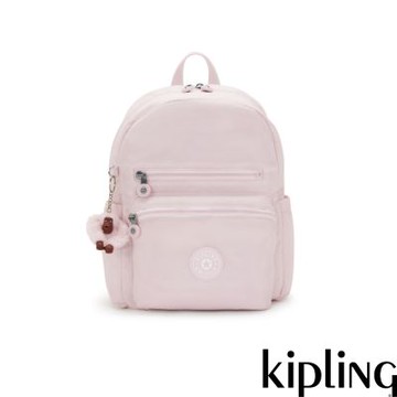 Kipling 霧玫粉雙前袋後背包-JUDY M