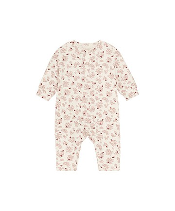 長袖連身兔裝(蛋酒白)68cm