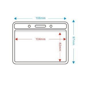 TA-2072平口橫式識別證套(100入/包)