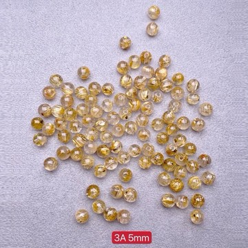 【肯爸水晶嚴選】高品質母礦鈦晶 3A5mm/全孔/隔珠/配珠/手工串珠編織/材料珠/DIY/單顆/單珠/飾品/水晶/現貨