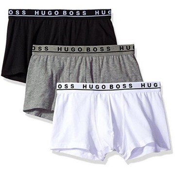 HUGO BOSS 男時尚彈力黑灰白四角內著混搭3件組(預購)