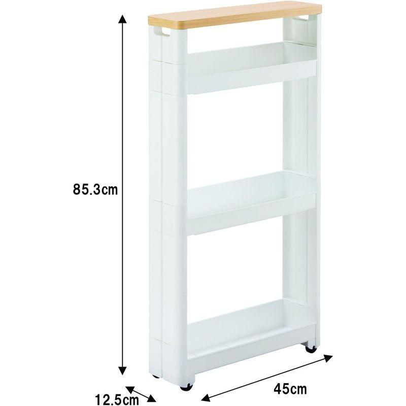 不動技研 スマートワゴンFit WT45-4段 サイズ:幅12.5×奥行45×高さ85.3