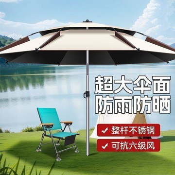 高雄出貨🔥新款特價 戶外遮陽傘 釣魚傘 萬向戶外遮陽 防雨 大釣傘 2026新款 抗強風垂釣專用拐杖傘 防水防暴雨