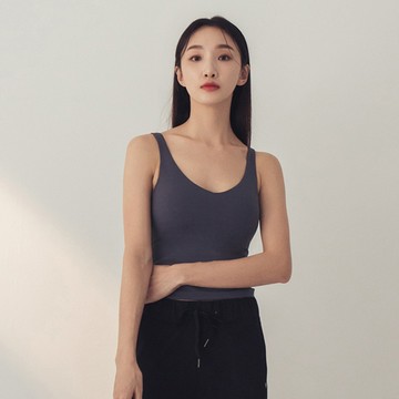 Curve長版運動背心-午夜藍