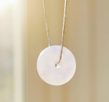 【願‧平安】紫羅蘭翡翠平安扣項鍊 | 天然緬甸玉A貨翡翠 | 送禮