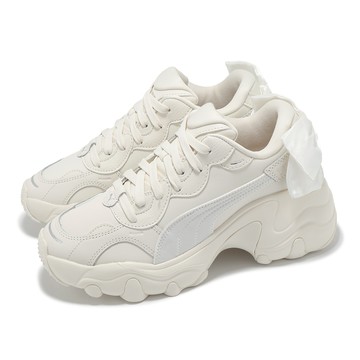 [ACS] Puma 休閒鞋 Pulsar Wedge Wns Bowknot 女鞋 米白 銀 蝴蝶結 厚底 增高 40097501