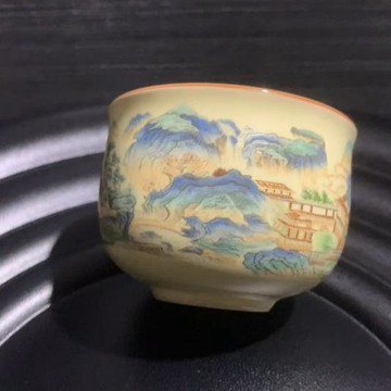臺灣/免運✨茶杯  主人杯(福利價1個賣5.1包郵)汝窯山水杯主人杯 個人專用 陶瓷茶杯