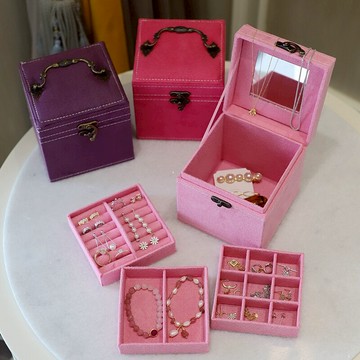 大樂良品復古歐式宮廷公主首飾盒飾品戒指耳釘盒箱大容量多層小巧1入