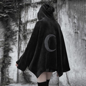 月亮女巫斗篷式外套 / 純棉內裏
