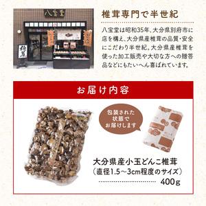 ふるさと納税 大分県産小玉どんこ椎茸400ｇ 原木栽培 干し椎茸 訳あり 肉厚_B063-013 大分県別府市