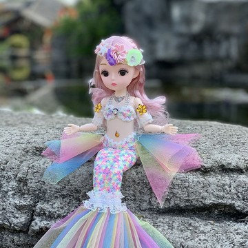 默契滿分💯 女孩玩具會唱歌胖娃美人魚公主娃娃兒童生日禮物網紅手工玩偶禮品 LQEU