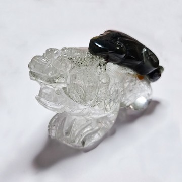 天然水晶 綠幽靈 如意 元寶 貔貅 WB003