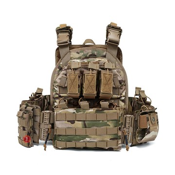 【新店熱銷】心套裝 多功能CP迷彩MOLLE防彈背心