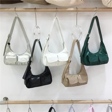 小臟柜 韓國ins夏季新款油蠟皮質感歐美辣妹腋下包多口袋單肩包包