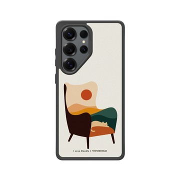 Galaxy S25 Ultra SolidSuit 黑 - ilovedoodle (Lim Heng Swee) - Cat Landscape - Chair 貓咪椅子