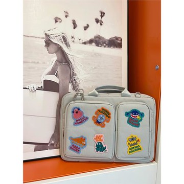 筆記本電腦包斜跨16寸女小眾高顏值設計電腦文件游戲本拯救者手提收納包適用于聯想小新14Pro蘋果MacBook14寸