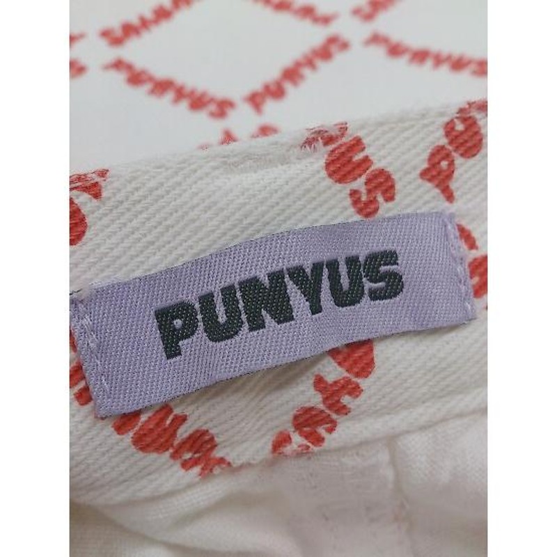 ◇ PUNYUS プニュズ ロゴ テーパード パンツ サイズ3 オフホワイト