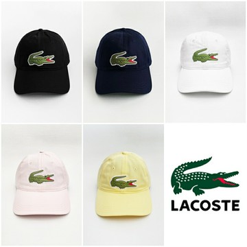 美國百分百【全新真品】Lacoste 帽子 老帽 配件 鱷魚 棒球帽 電繡 大LOGO 多色 C896