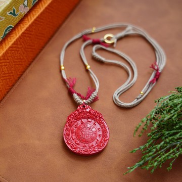 九宮八吉祥吊墜 硃砂手工編織 通勤百搭吉祥配飾 美好寓意