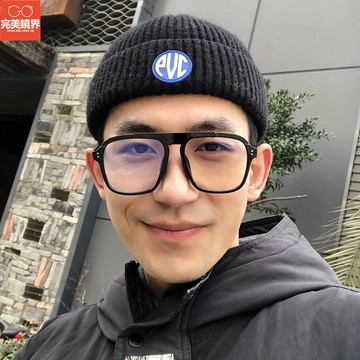 眼鏡框 雙梁眼鏡 近視眼鏡男 有度數眼鏡 男士潮流大框 韓版 顯瘦 網紅 濾藍光眼鏡框女 無度數裝飾眼睛