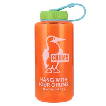 CHUMS Booby Bottle 1000ml攜帶式冷水壺 橘/萊姆 CH622125D026
