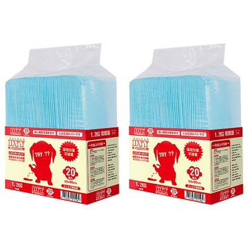 DYY dog&cat 經濟包除臭尿布/尿片 業務用 常規版 1.2kg  2包  20片  90 x 60cm