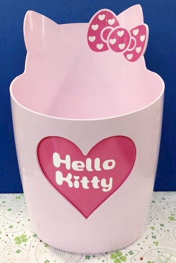 【震撼精品百貨】Hello Kitty 凱蒂貓~日本塑膠垃圾桶-大臉造型#61846