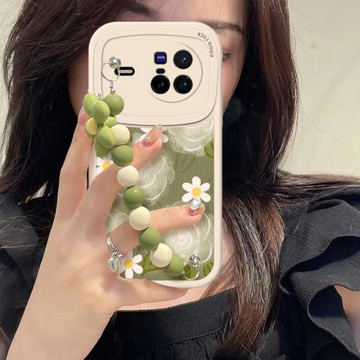 春季in清新花朵適用VIVOX300Pro手機殼日韓創意X200帶手鏈x100套PROMINI女新款Xnote網紅軟硅膠全包X80/X90