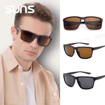 【SUNS】Polarized時尚偏光墨鏡 TR90彈性駕駛墨鏡 輕量/防眩光/抗UV400 S159