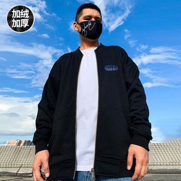 2026新款拉鏈衛衣男秋冬季開衫胖子oversize大碼寬松加絨加厚外套