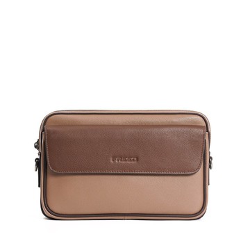 【FREED】手工拼色真皮郵差包 斜背包 聖誕禮物送禮 生日送禮