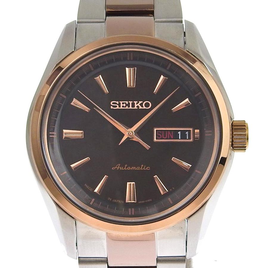 セイコー SEIKO プレサージュ メンズ 自動巻き オートマ 腕時計 メカニカル 裏スケ デイデイト 4R36 03H0 SARY056 本物保証  美品 | LINEブランドカタログ