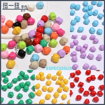 DIY飾品✨ 11mm彩色亞克力異形散珠子diy飾品配件夜光石頭形狀隔珠手鏈 diy串珠 手作材料 串珠配件
