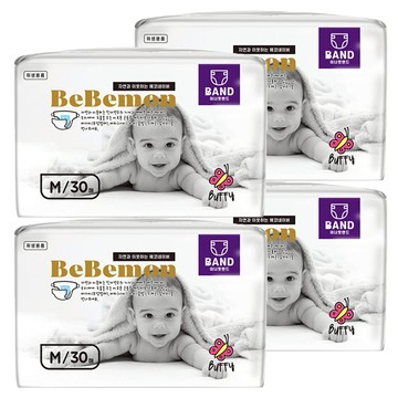 BeBemon Eco-Naver 環保黏貼型尿布 6~9kg  M  120片