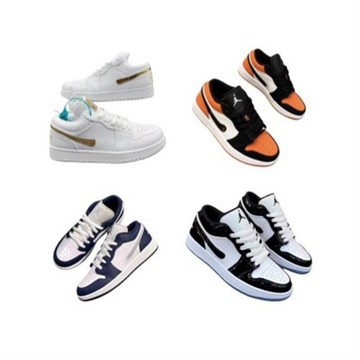 AJ1漆皮熊貓低幫男女情侶百搭潮流ins休閑籃球鞋板鞋aj1