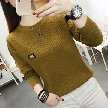 (免運)大碼女裝2025秋冬圓領打底衫洋氣寬松顯瘦毛衣長袖保暖針織上衣潮