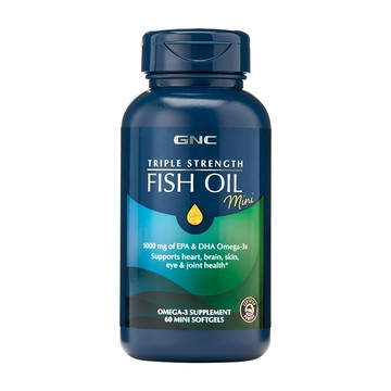 GNC 健安喜 三倍魚油迷你軟膠囊 1.1g/60顆/罐 Omega-3高濃度魚油  1罐